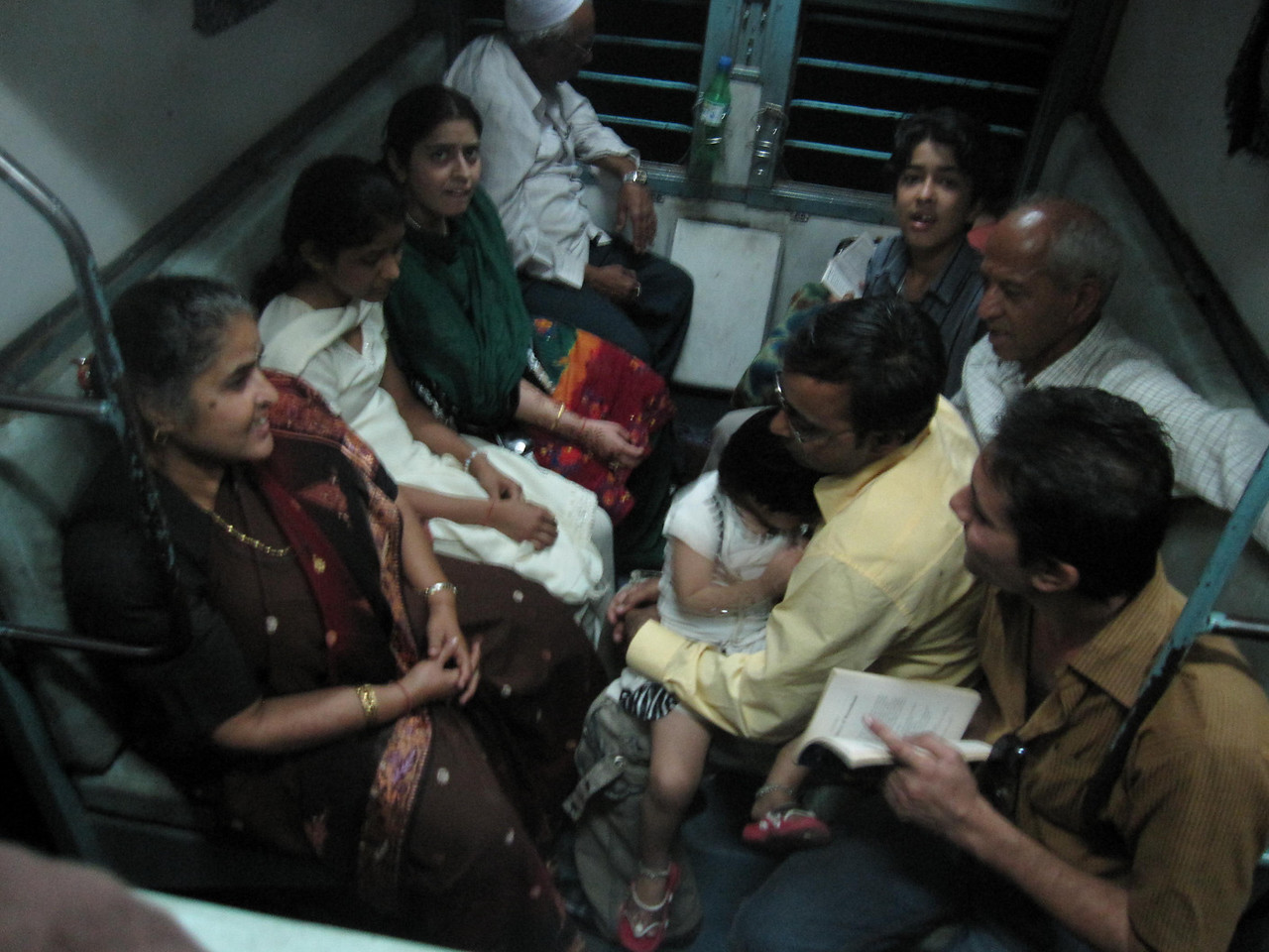Top bunk on a packed sleeper train in India!