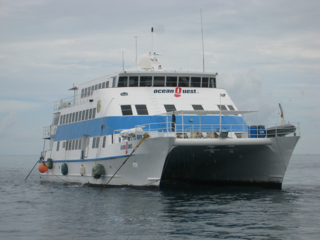 Our liveaboard dive boat on the Great Barrier Reef