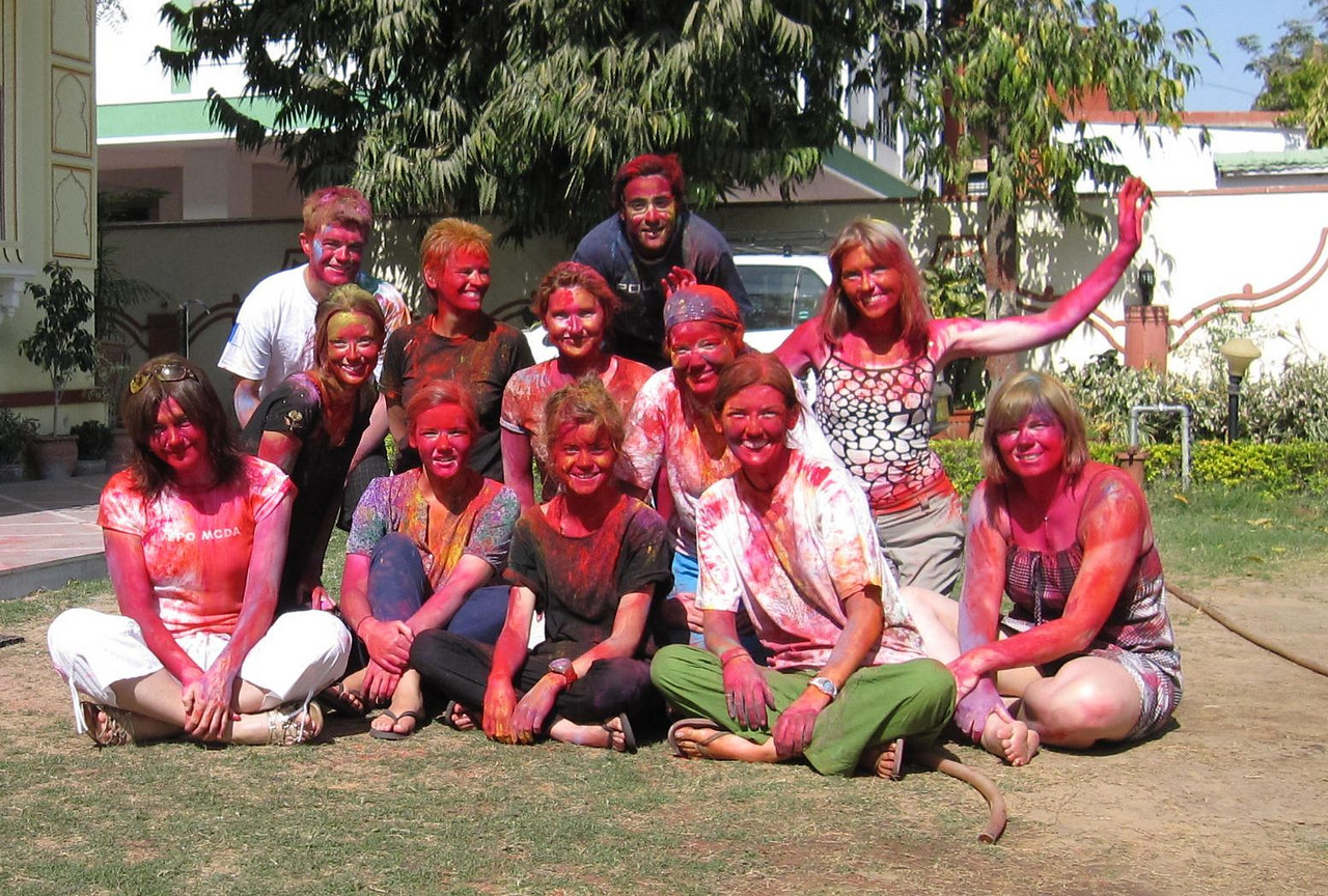 We learned how to stay safe during holi from our guesthouse in Jaipur