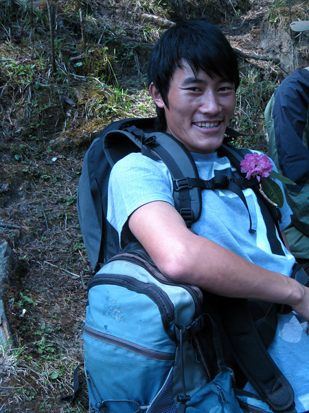 Our Porter on our poon hill trek