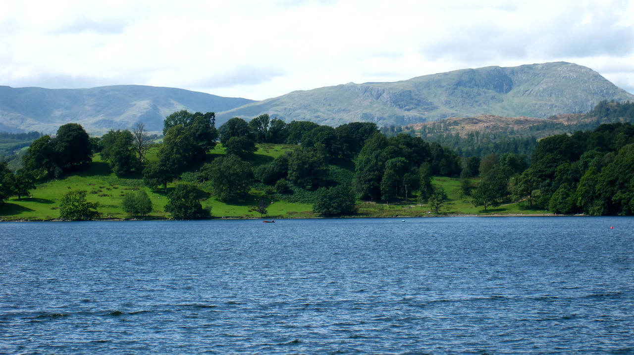 Pretty views from a boat on Lake Windermere