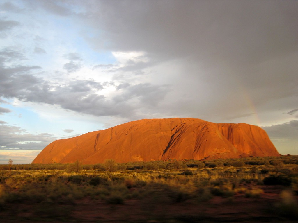 Sunset over Uluru at the first stop on my 1 year trip around the world.