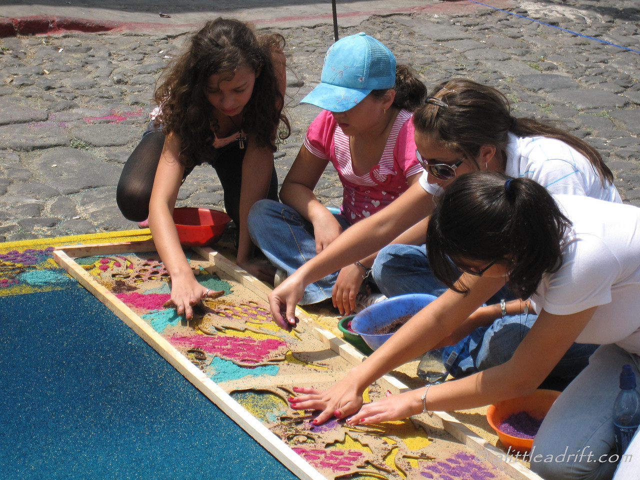 alfombras carpets are a huge Guatemalan easter tradition