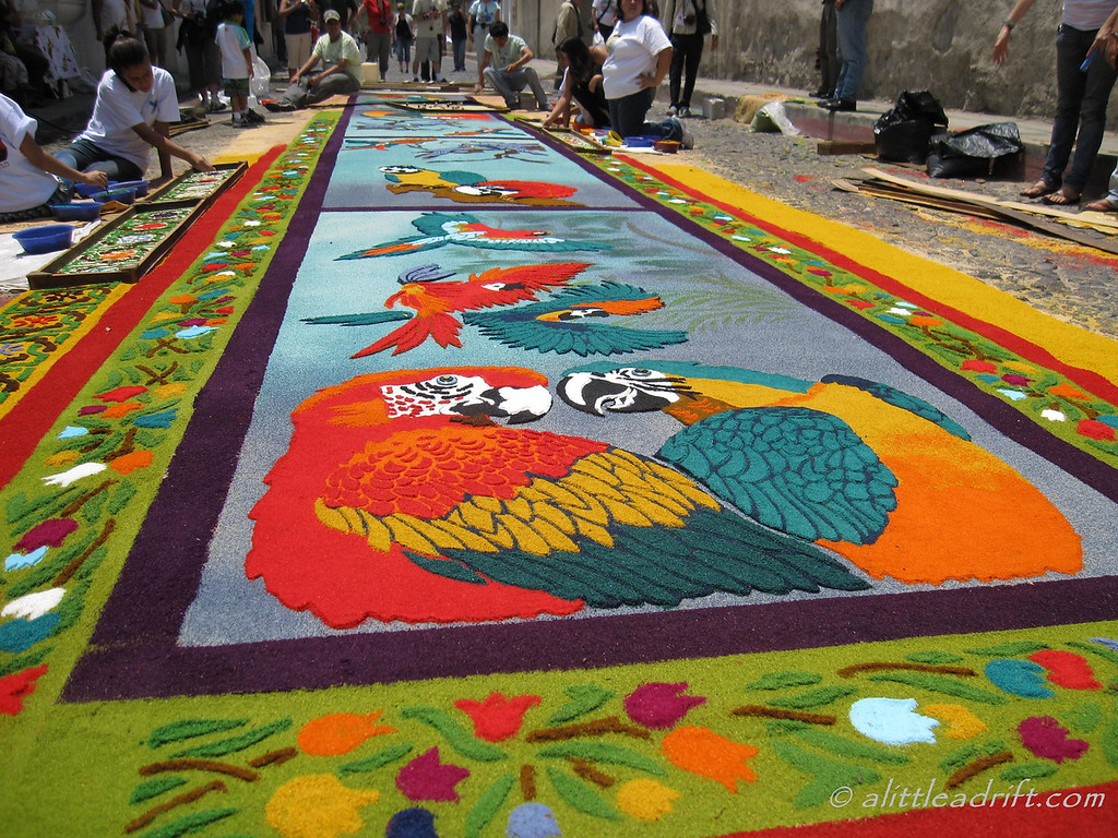 Semana Santa carpet in Antigua Guatemala