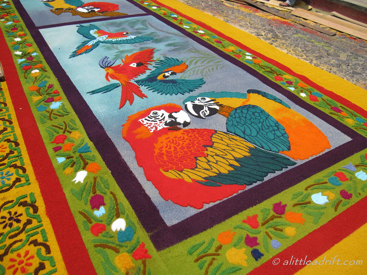 intricate alfombras are one of the most memorable gautemala easter traditions 