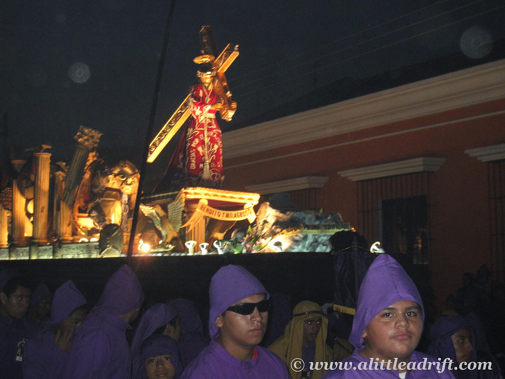 Float of Christ carrying his cross to his crucifixion