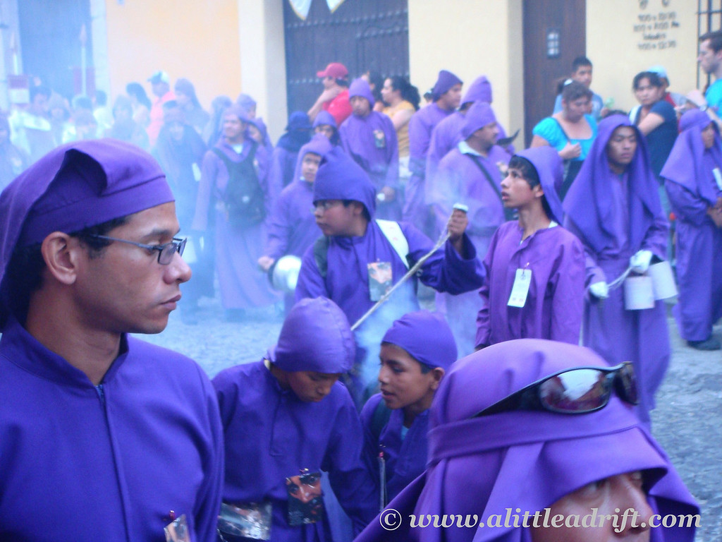 incense spread by the cucuruchos along the procession route