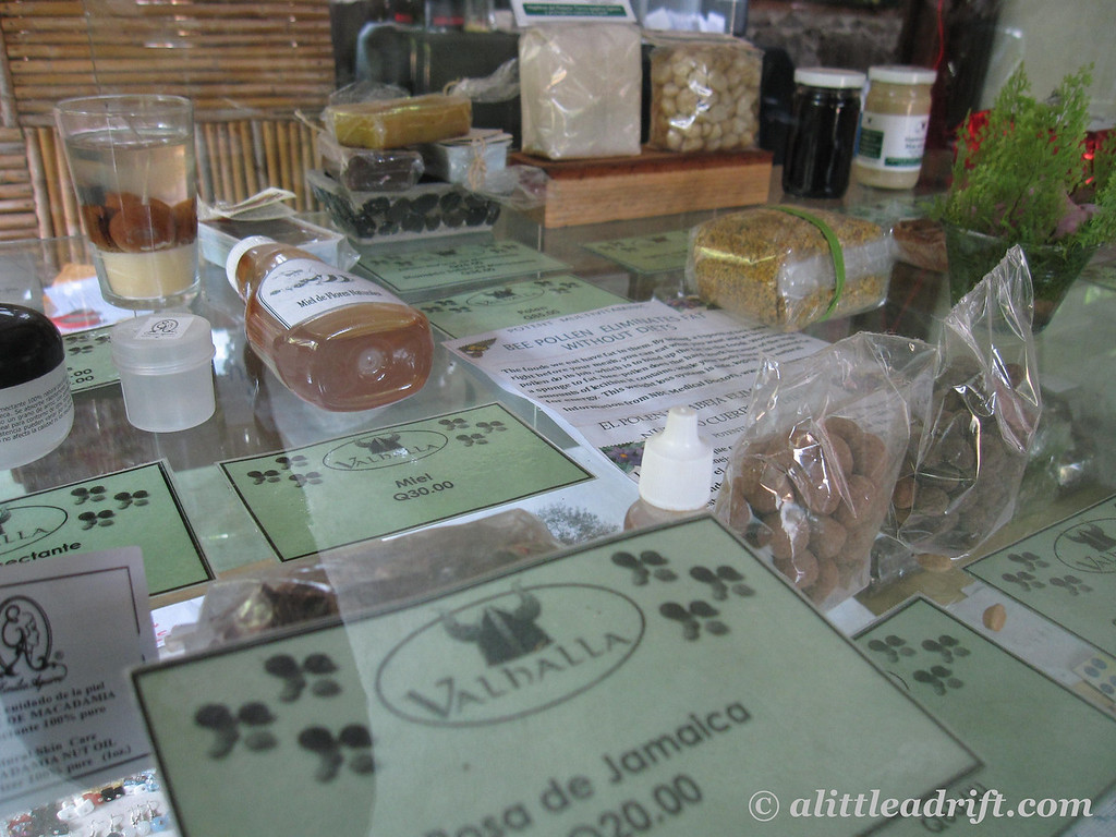 Products from the Valhalla macadamia nut farm near antigua guatemala