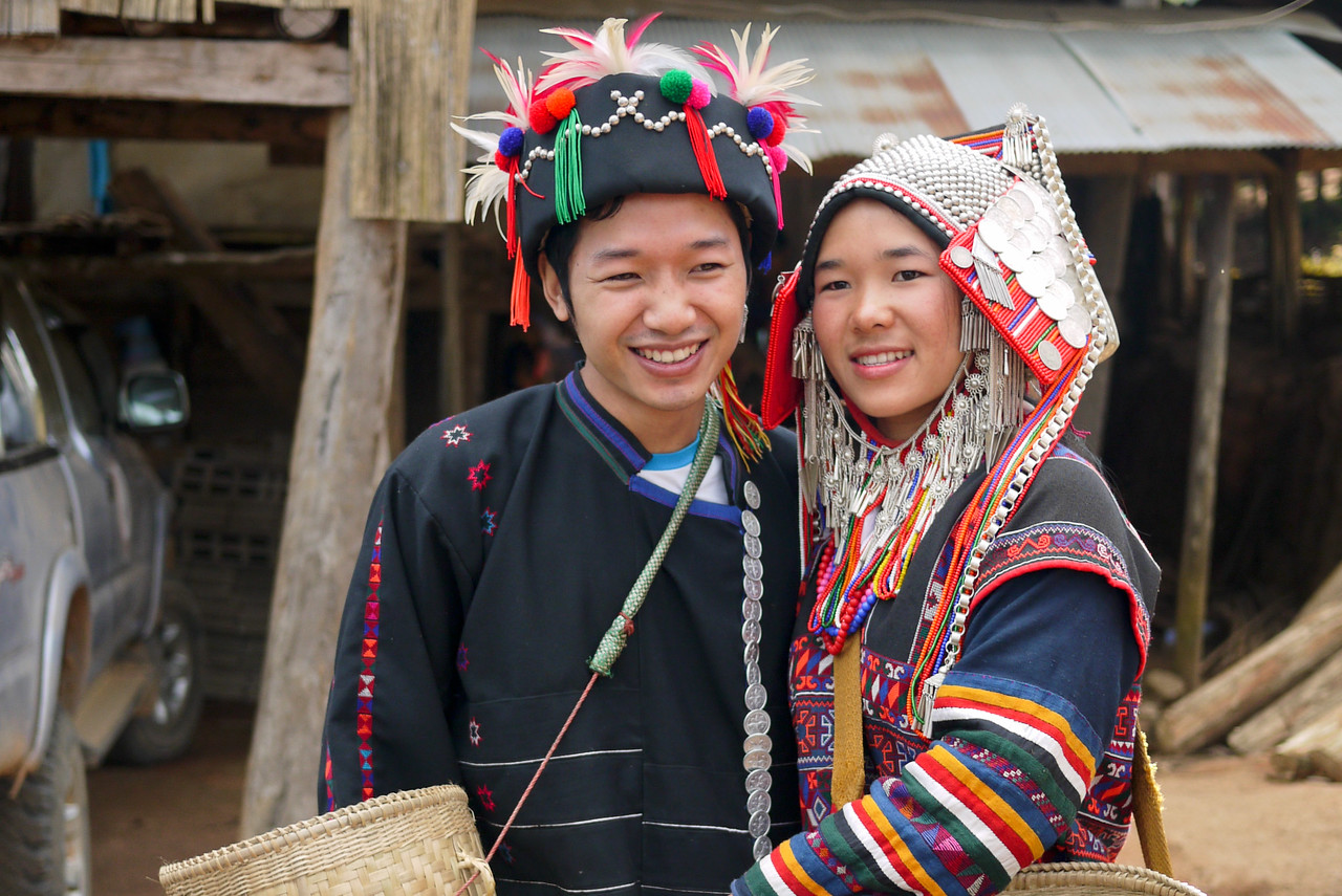 Akha village in the mountains north or Chiang Rai