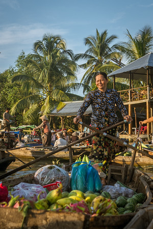 A vendor in Can Tho, Vietnam