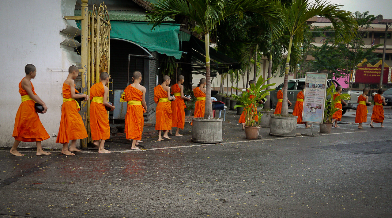 monks are a fact of life while living in thailand