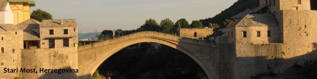Herzegovina - Stari Most Bridge sunset