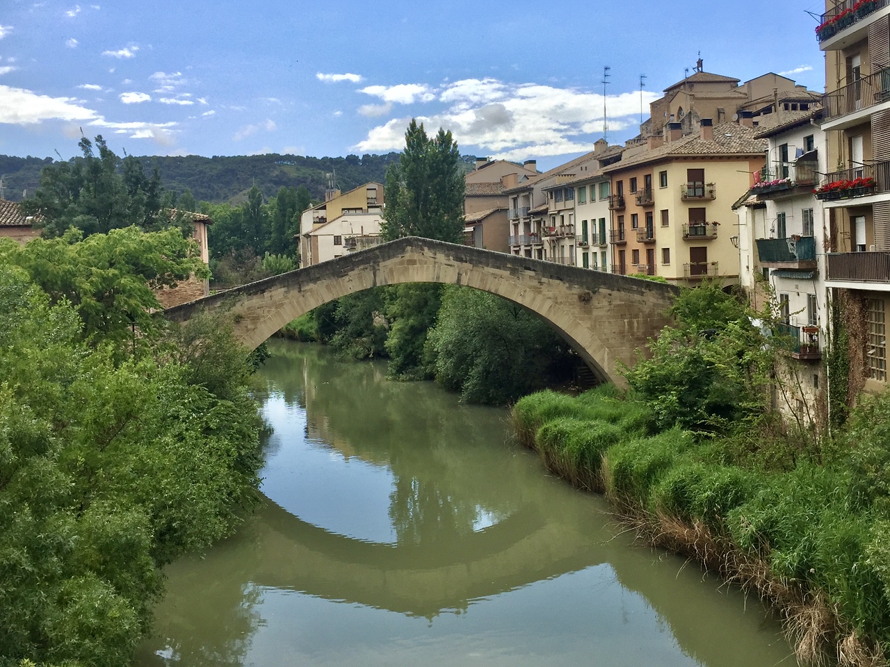 Río Ega in Estella, Spain