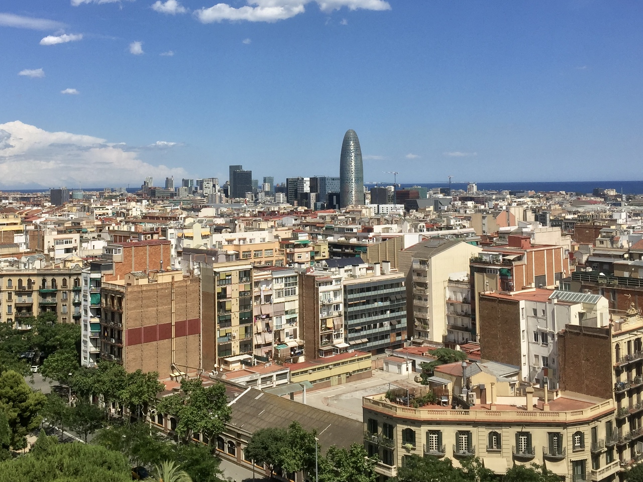 View from the nativity facade of the sagrada familia