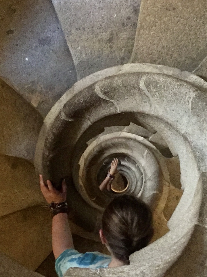 my niece looking at the descent