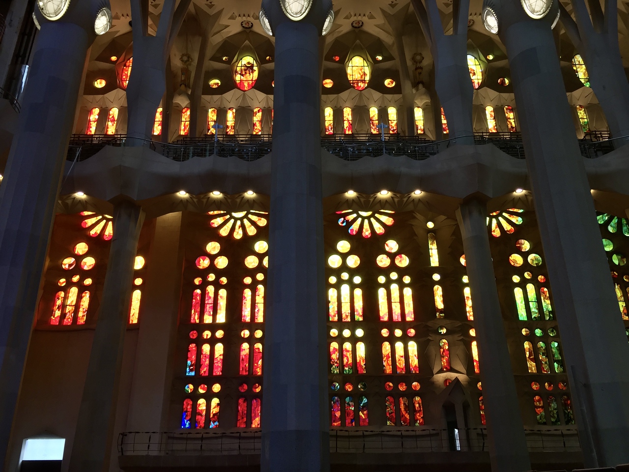stained glass windows in the sagrada
