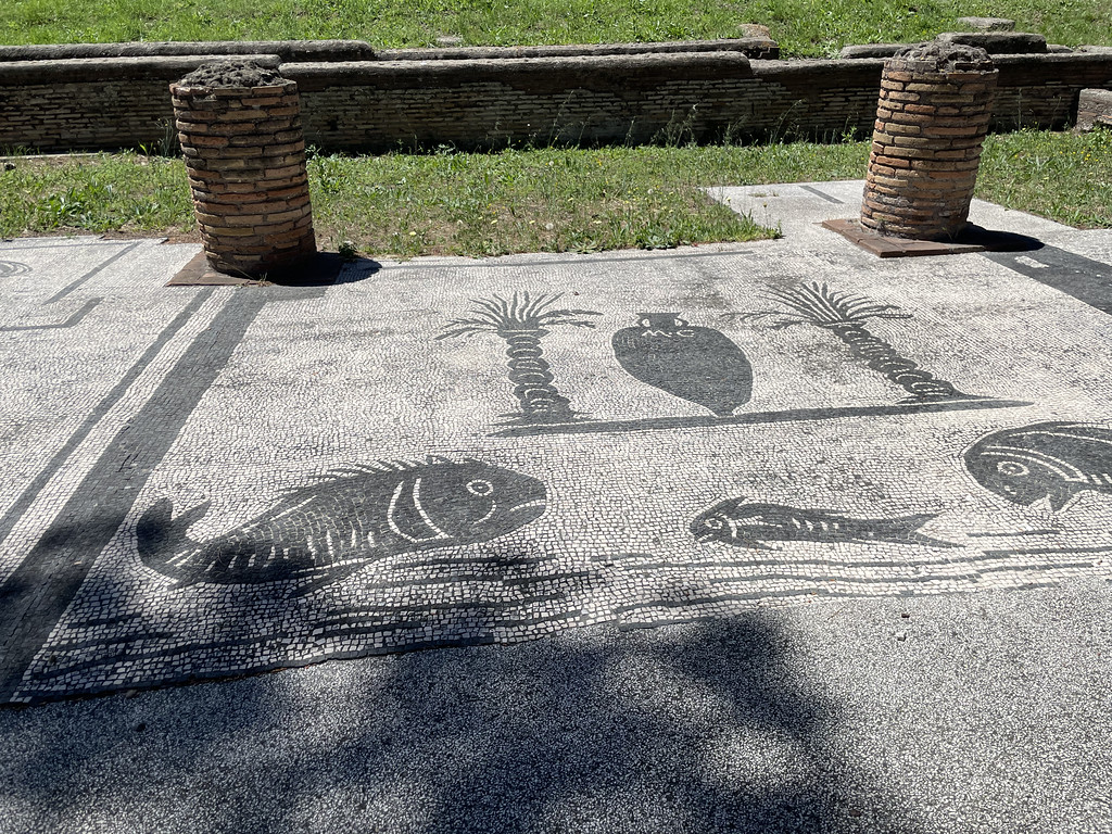 Statues and ruins at Ostia Antica