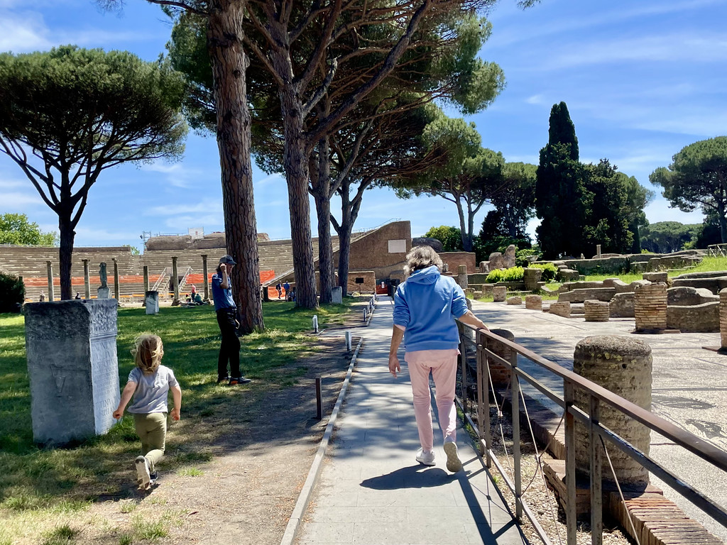 Ostia Antica with kids and older parents