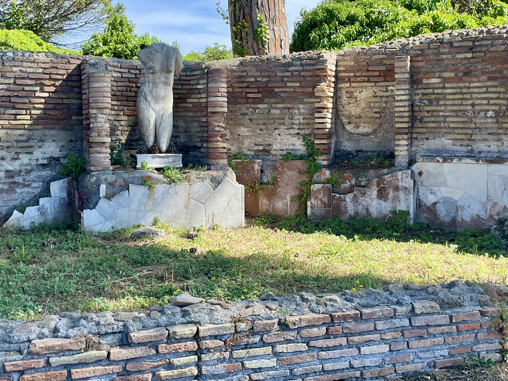 surprisingly intact statue near the Forum at Ostia Antica