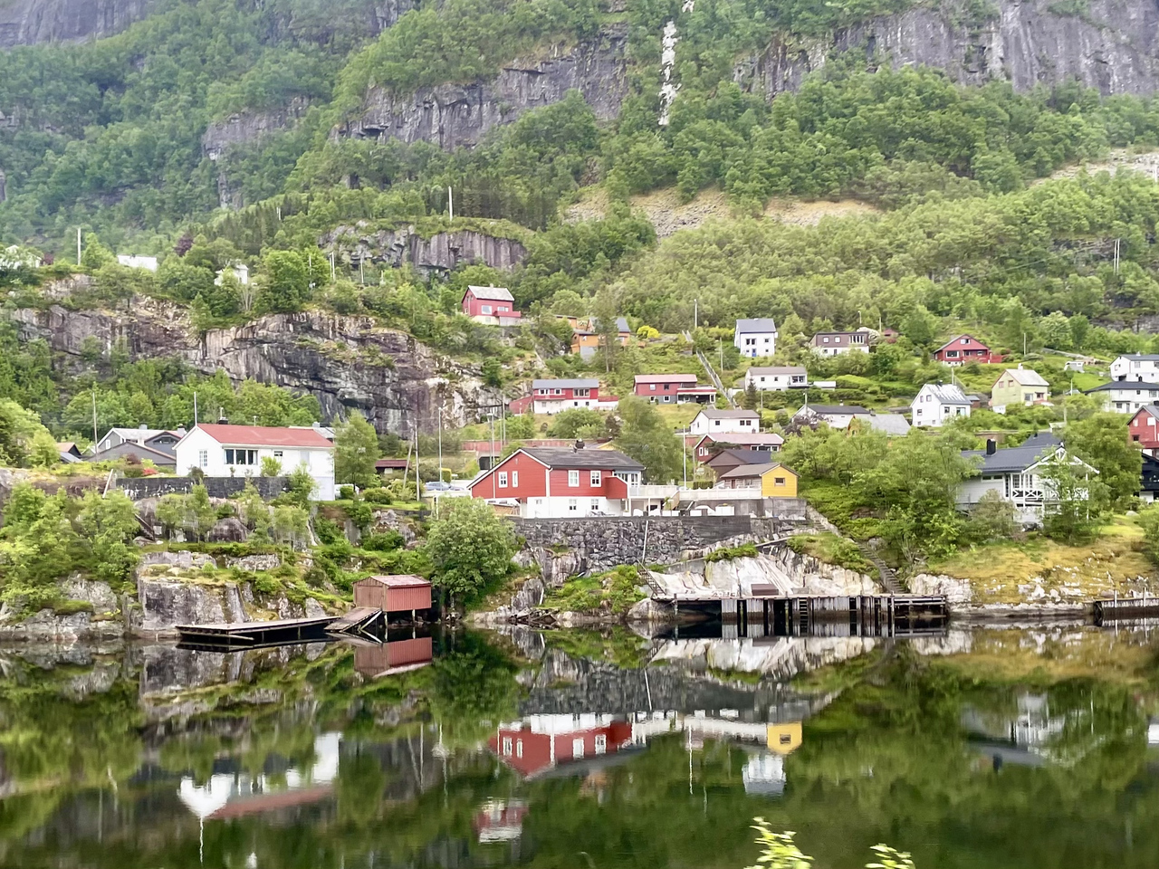 scenery on the Bergen to Oslo train journey in the family car