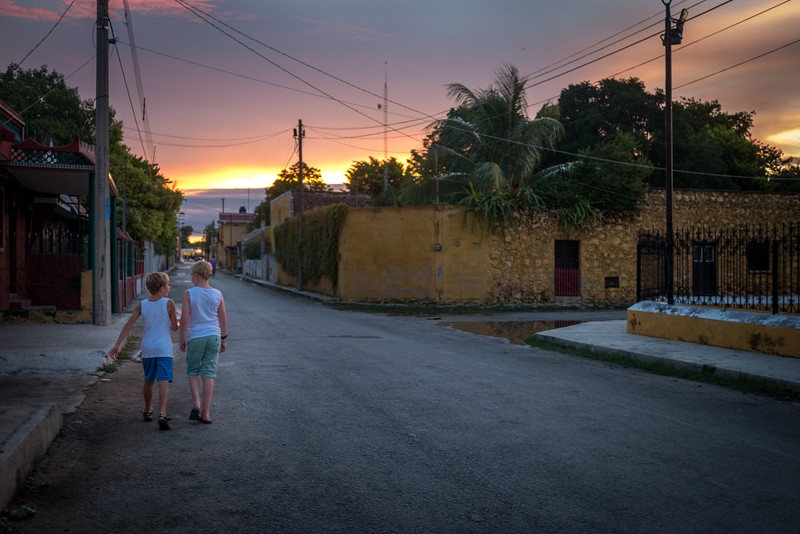 sunset in Izamal