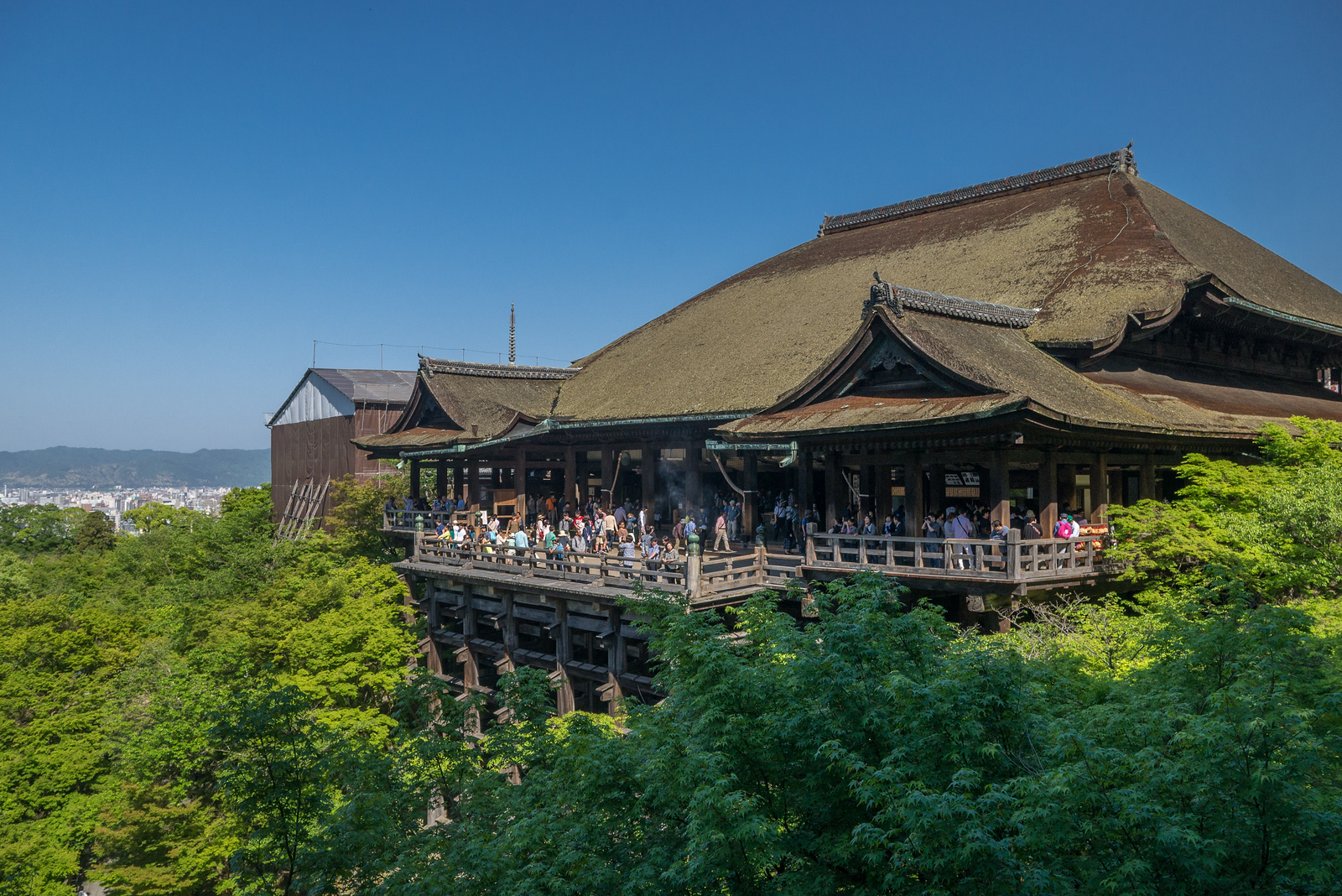 The main temple of Kiyomizu-dera