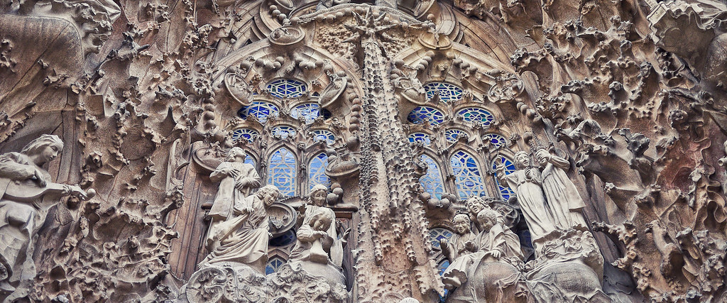 Nativity façade of La Sagrada Familia.