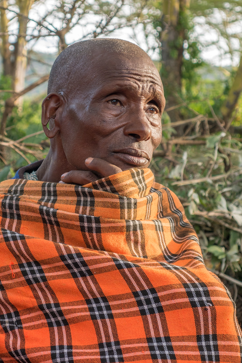 An elder in the community at Maji Moto helping to support women and stop FGM within the Maasai.