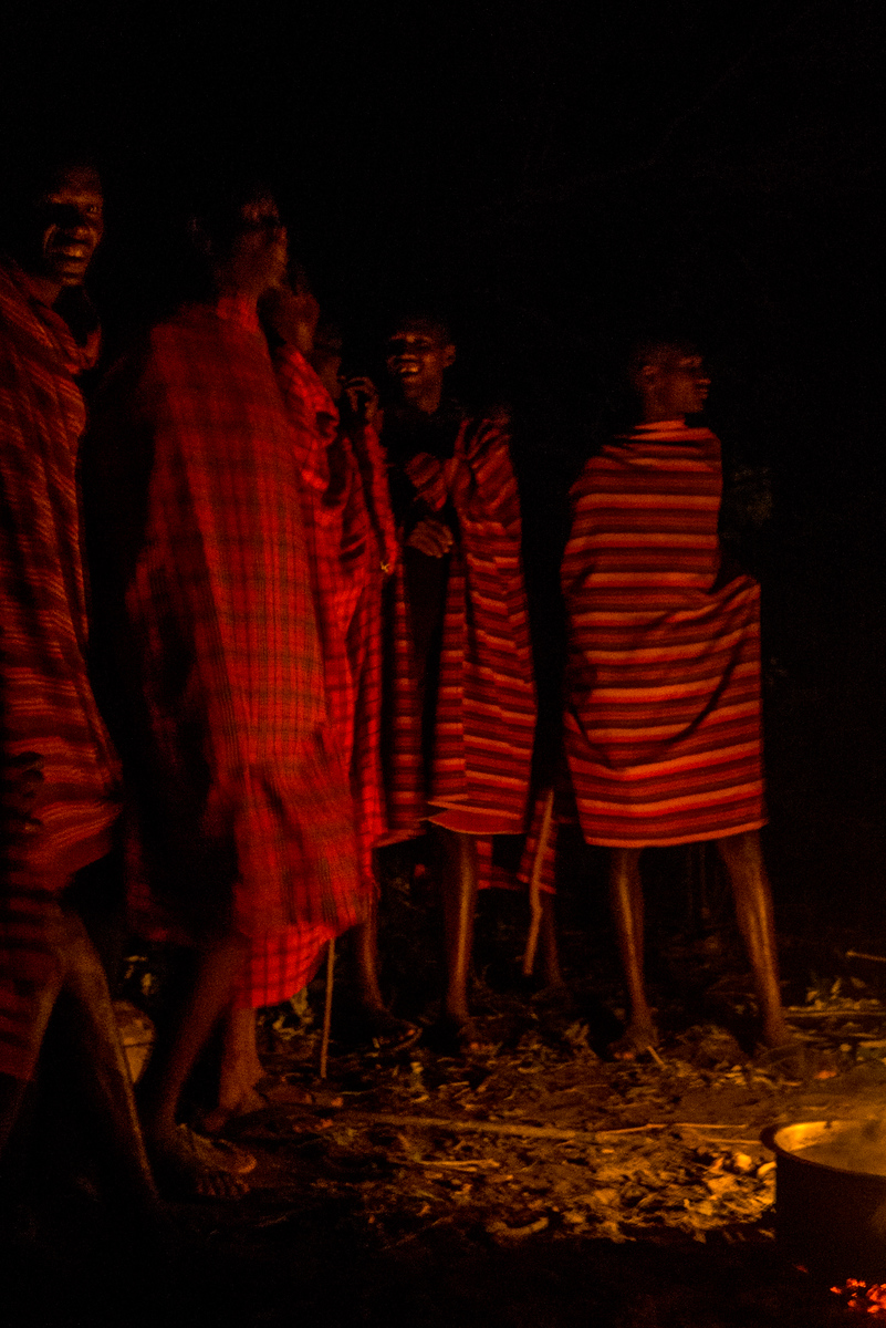 Experiencing an evening of Maasai song over a campfire