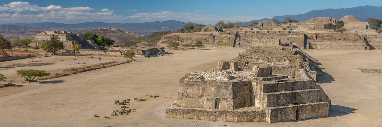 monte alban ruins near oaxaca city