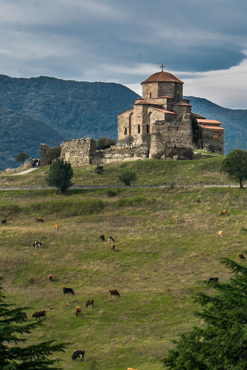 Jvari Monastery is a 6th century monastery situated on a cliff above Mtskheta.