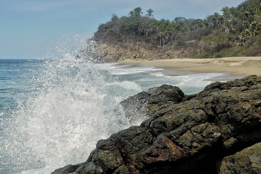 a mud beach in near San Pancho, Mexico