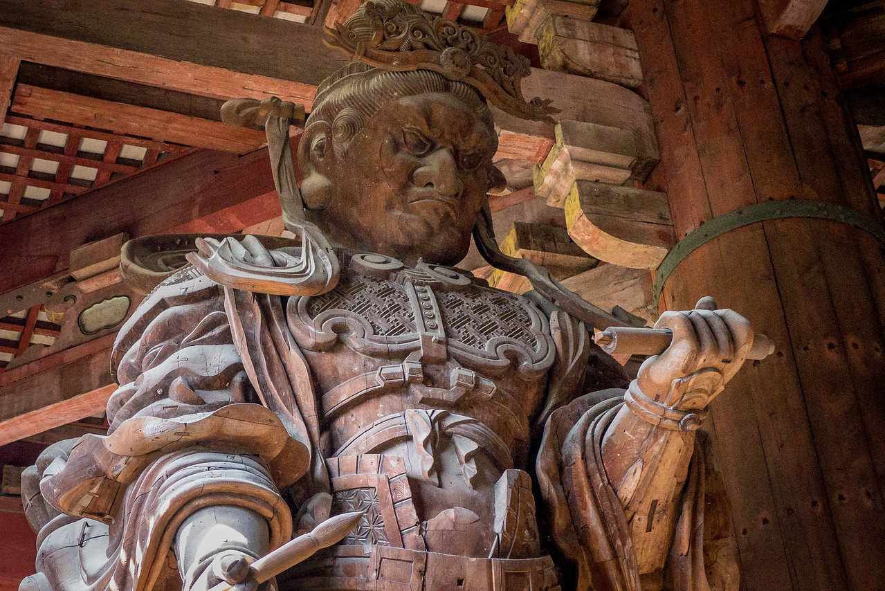 Komokuten, giant guardian of the Great Buddha in Todai-ji temple