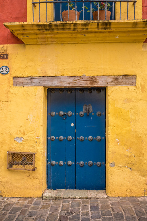 Colorful doorway in Oaxaca Centro