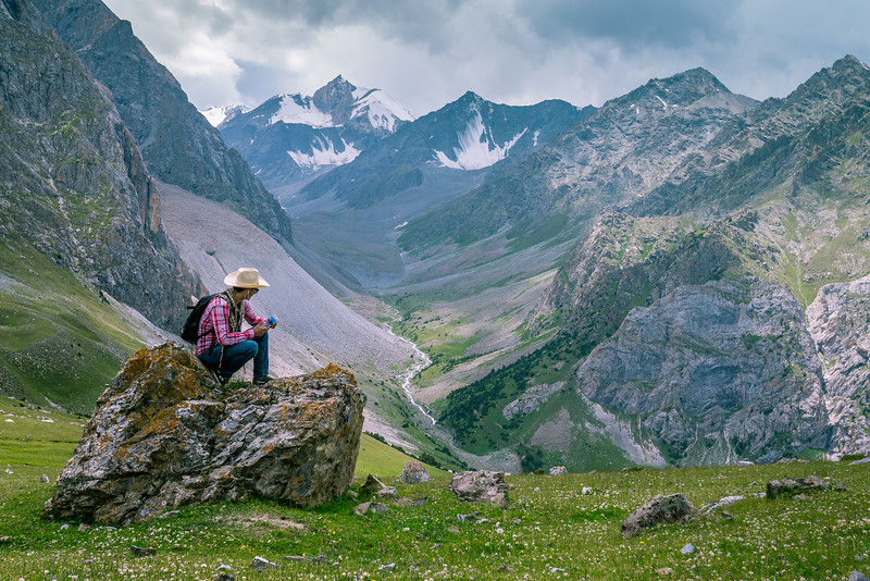 Pamir Mountains near Osh, Kyrgyzstan.