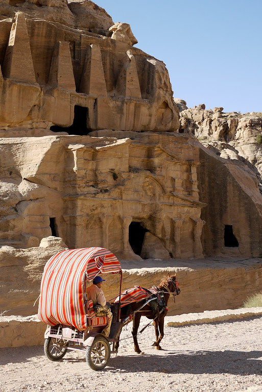 Horse-drawn carriage, Petra, Jordan.