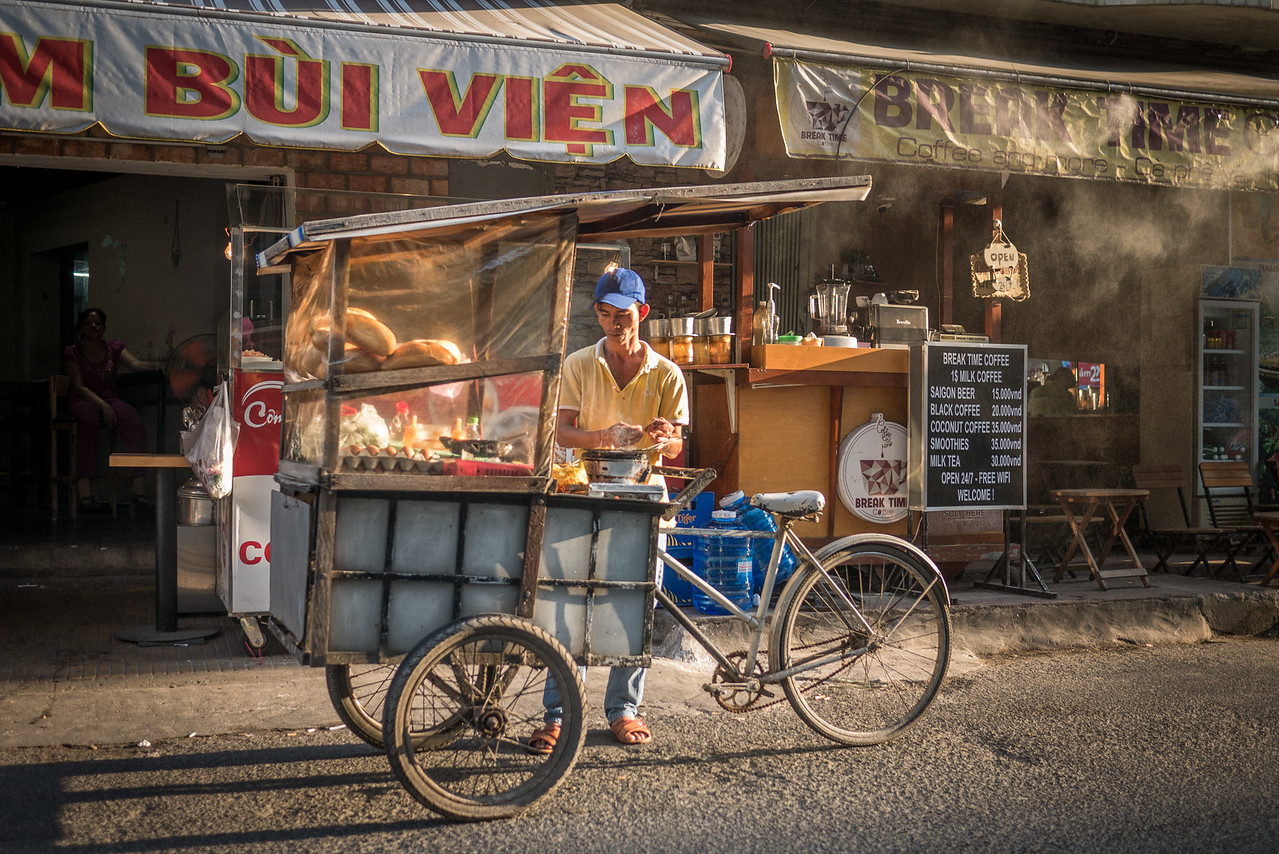 street food vendor vietnam travel