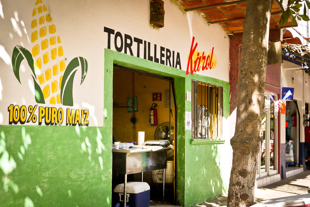 The tortilla shop in San Pancho, Mexico.