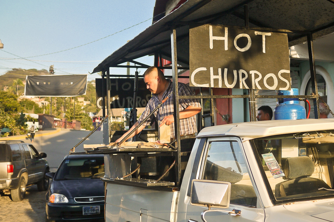 hot churros for sale are aimed at the local expats nearby