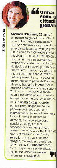 Shannon ODonnell cosmo italy