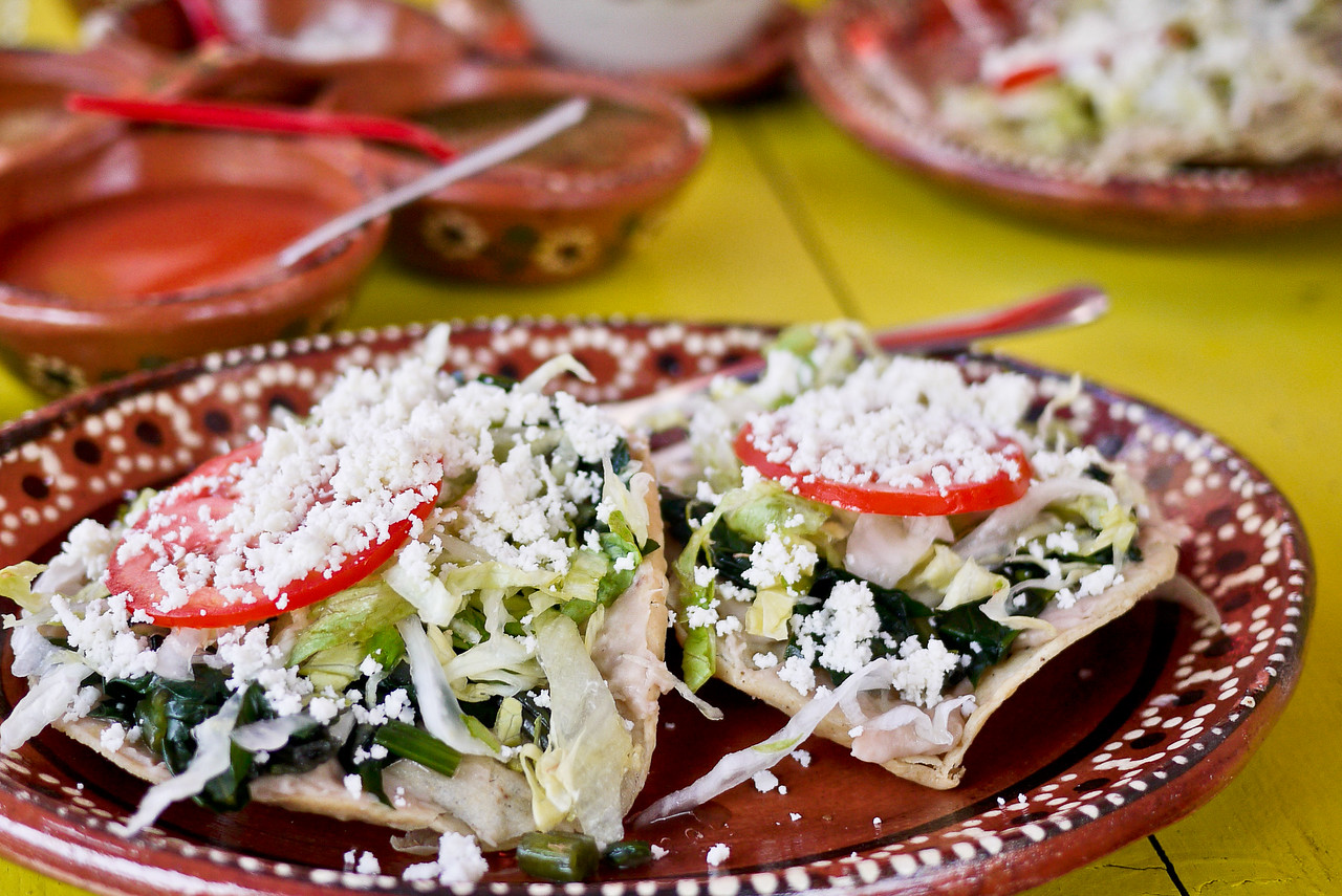 Spinach and cheese taco in Sayulita, Mexico