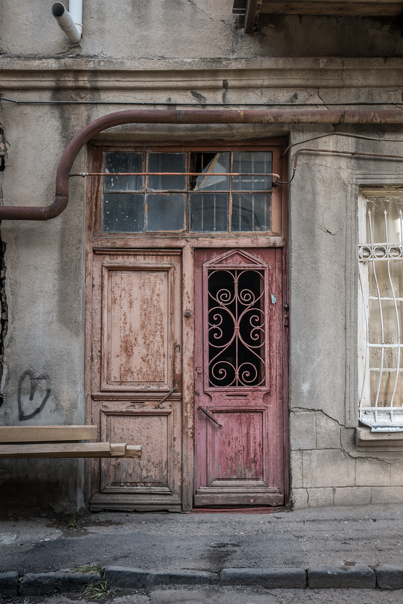 Beautiful doors and balconies in Old Town Tbilisi