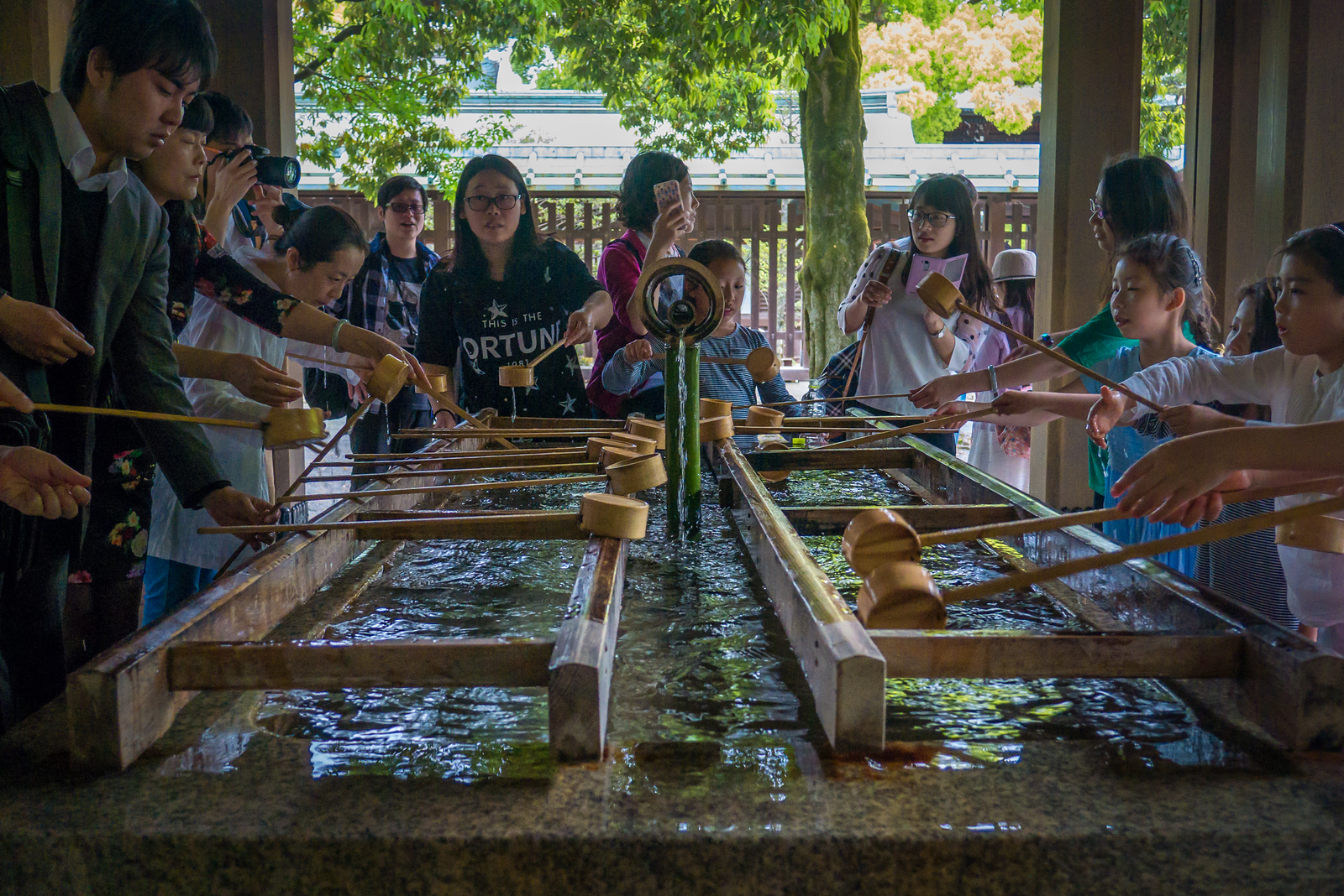 Meiji Shrine religious hand washing