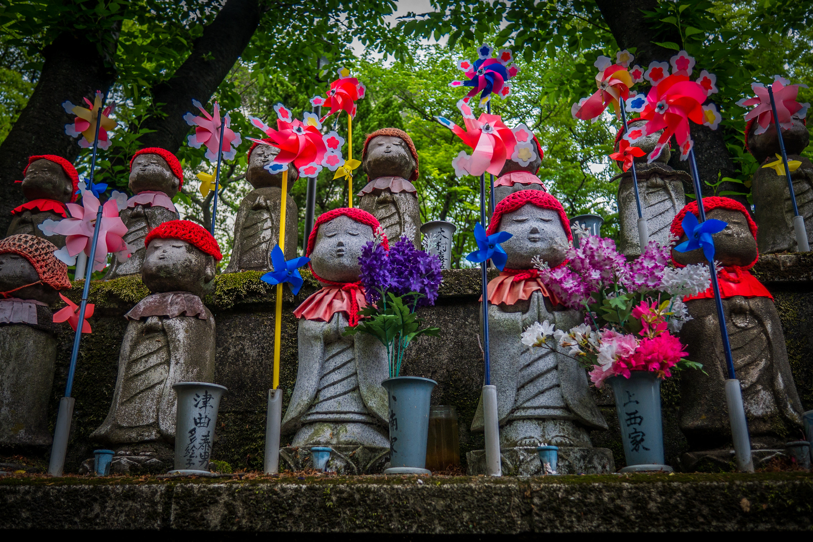 Jizo statues at Zojo-ji Temple