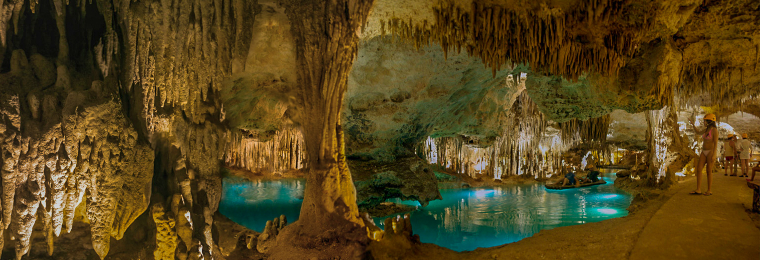 Gorgeous underground river at Xplor