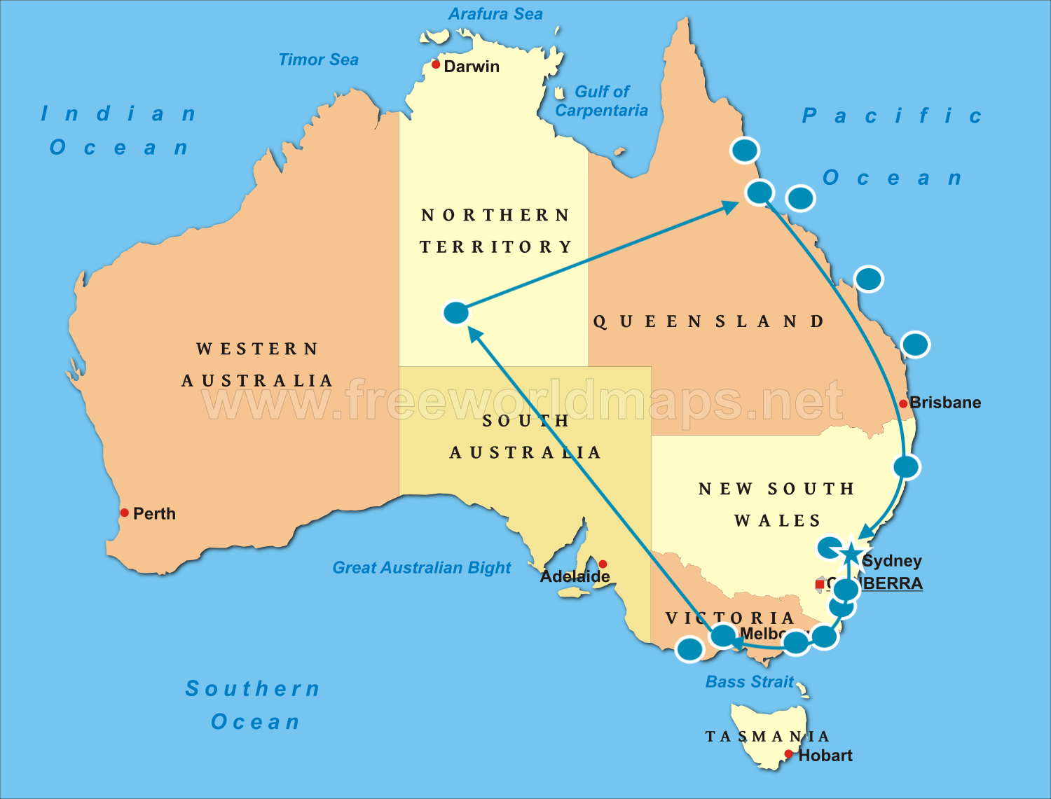 My overland travel itinerary through Southeast Asia on my round the world trip