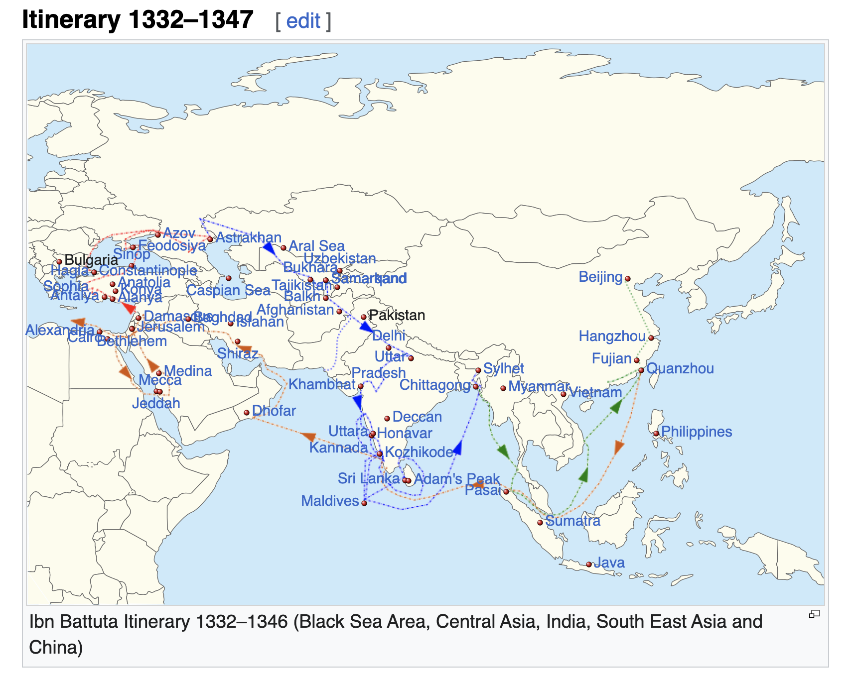 Ibn Battuta shared a strong travel story