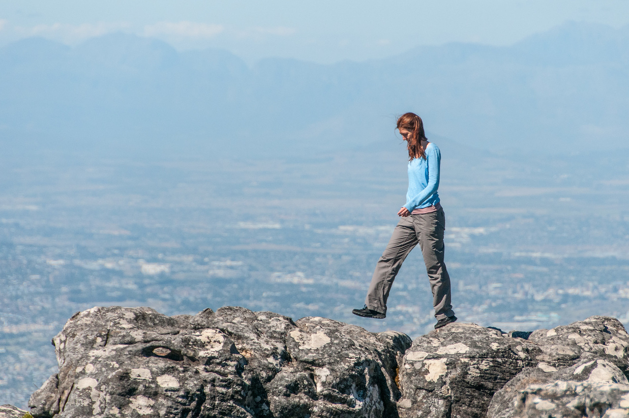 Me traveling solo in South Africa  to visit Table Mountain