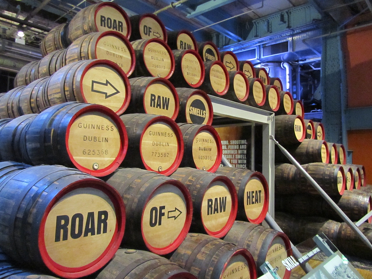 beer brewing barrels guinness storehouse tour