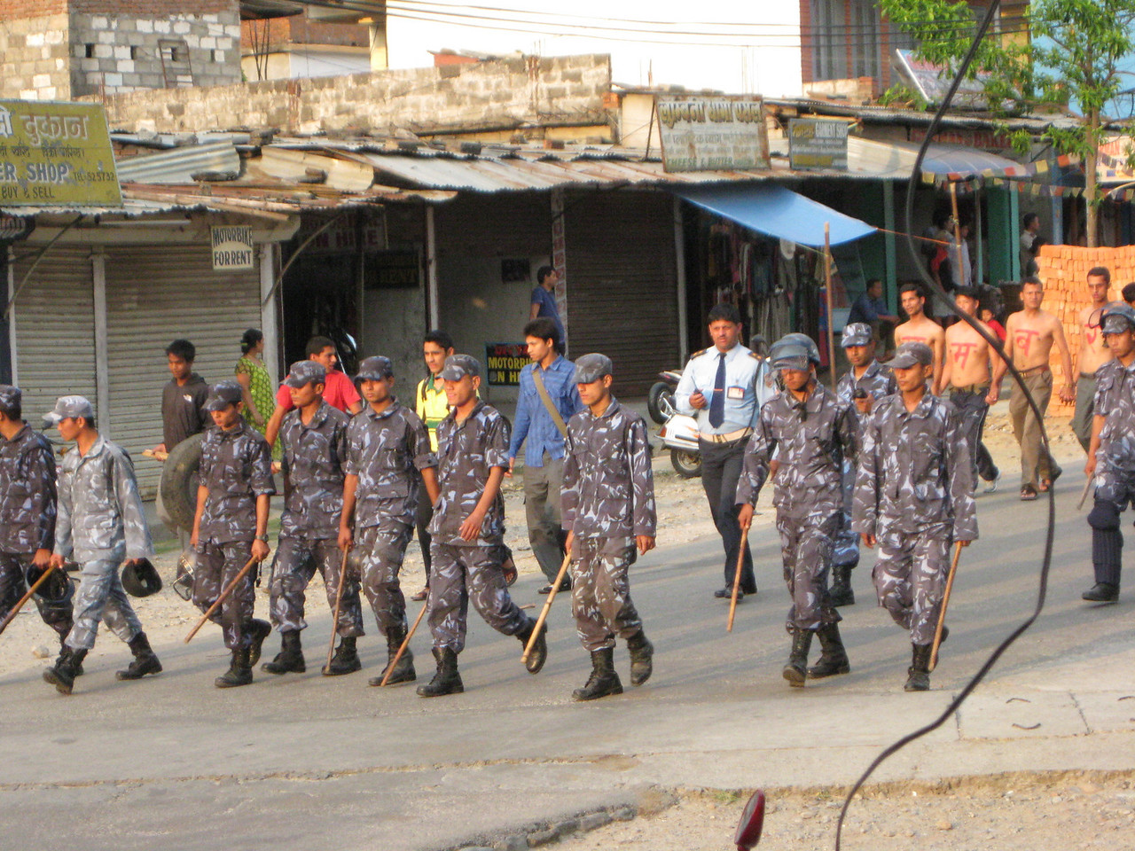 Maoists protesting while I was traveling in Nepal